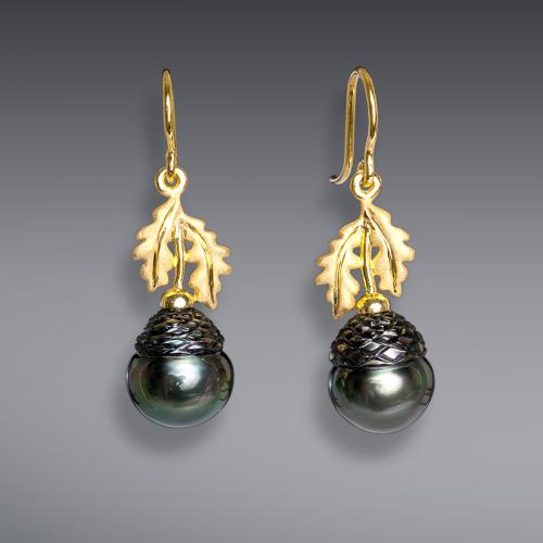 Carved Pearl Earrings